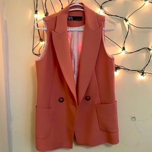 Vest goes with black bike short or black dress